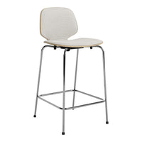 My Chair Bar/Counter Stool - Chrome Base - Front Upholstered