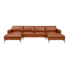 New Standard U-Shaped Sectional Leather Sofa