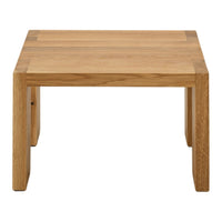 Natural oak coffee table with a light wood finish and simple, minimalist design featuring subtle grain patterns.