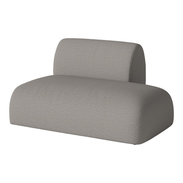 Modern gray sofa with a smooth texture and minimalist design, perfect for stylish interiors.