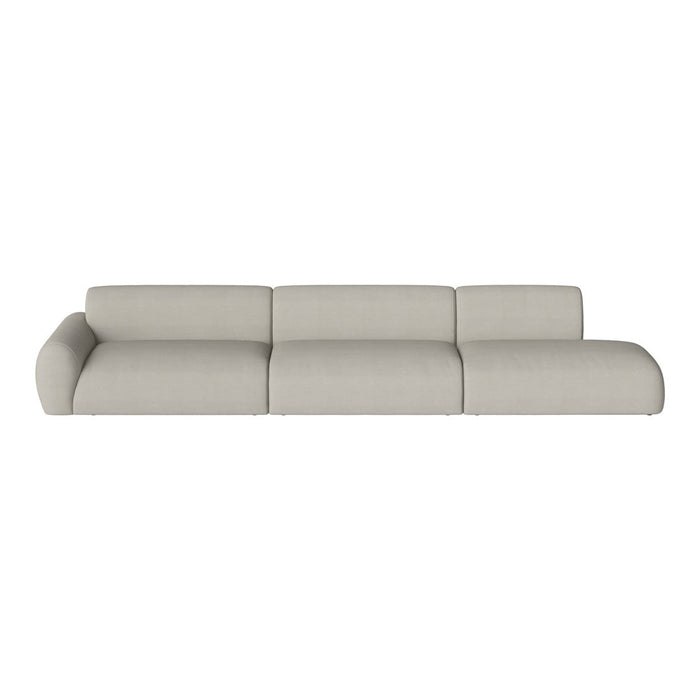 Light gray modular sofa with a smooth, minimalist design and no visible patterns. Ideal for modern interiors.