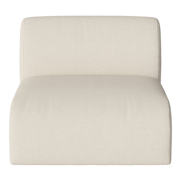 Textured cream fabric accent chair with a minimalist design and neutral color palette. Perfect for modern decor.