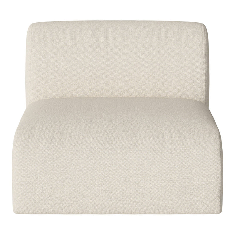 Textured cream fabric accent chair with a minimalist design and neutral color palette. Perfect for modern decor.