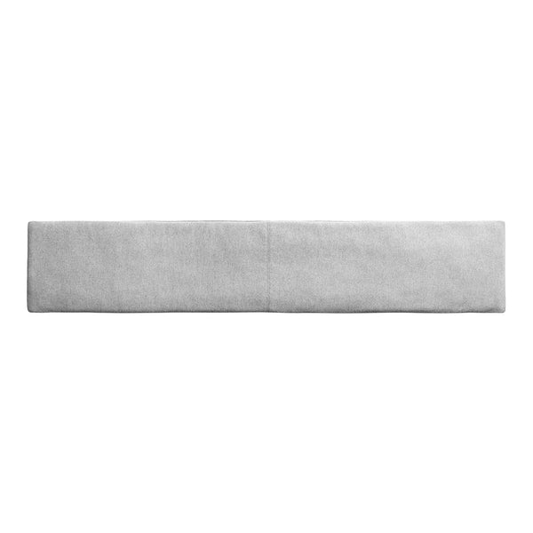 Light gray fabric runner with a smooth texture, designed for a minimalist aesthetic. Ideal for modern decor.