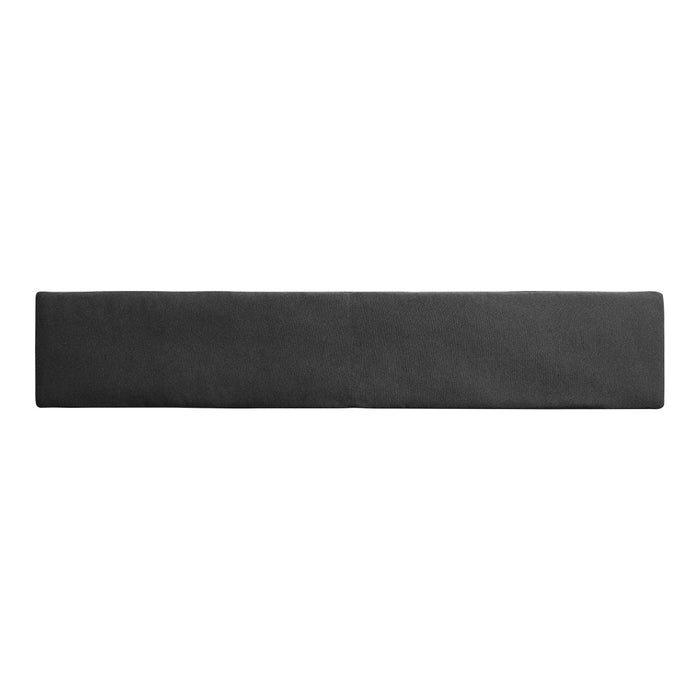 "Solid black rectangular mat with a smooth surface, ideal for home or office use."