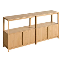 Open Plan Large Low Bookcase with Storage