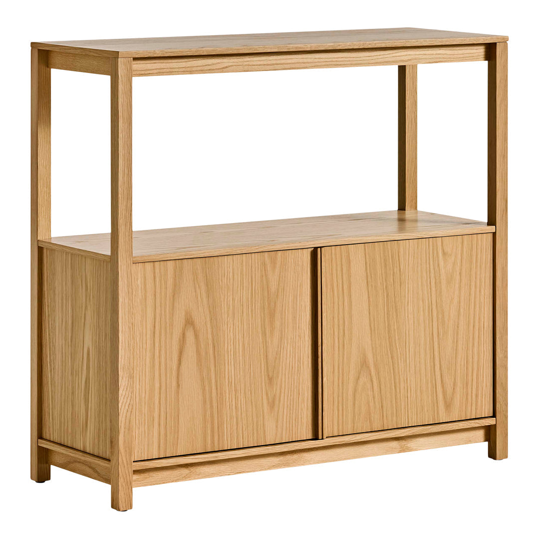 Open Plan Small Low Bookcase with Storage