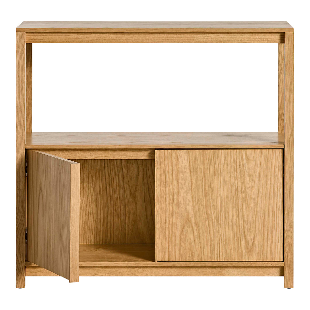 Open Plan Small Low Bookcase with Storage
