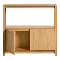Open Plan Small Low Bookcase with Storage