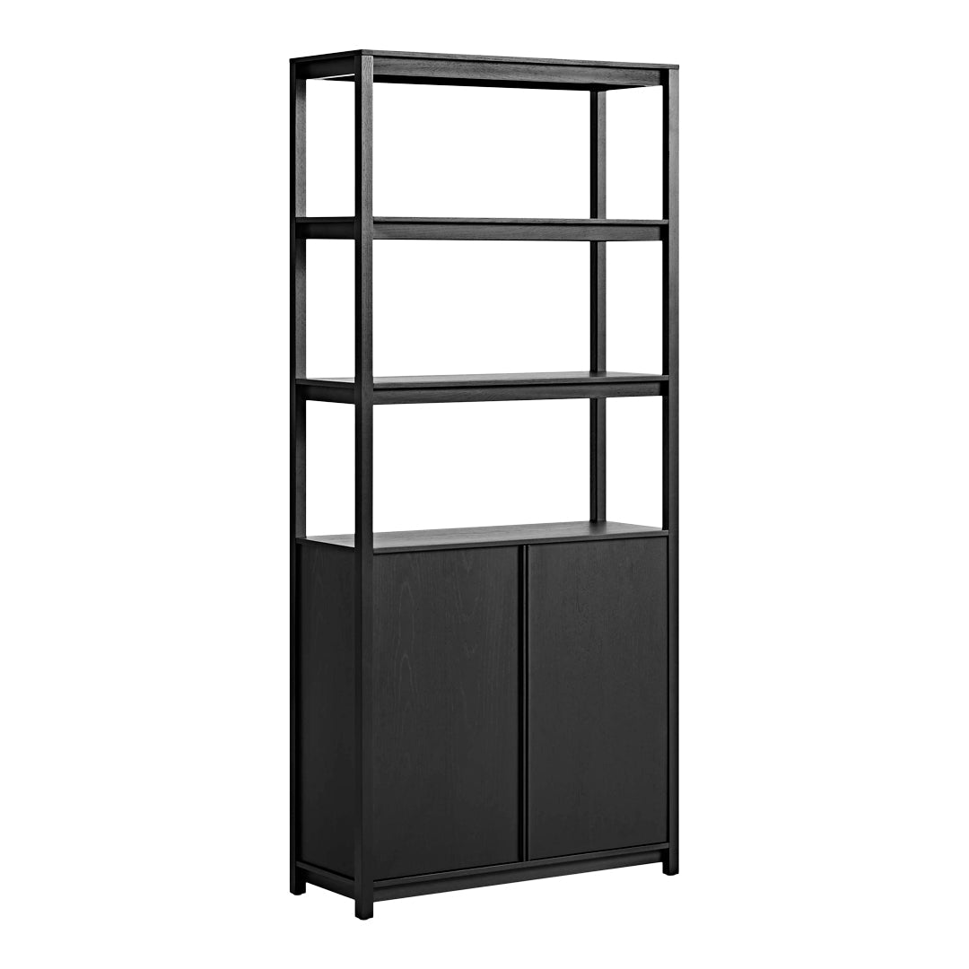 Open Plan Tall Bookcase with Storage