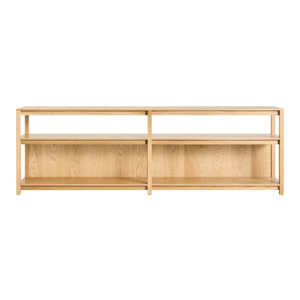 Natural oak wood TV stand with a light, minimalistic design and smooth, clean lines. Ideal for modern interiors.