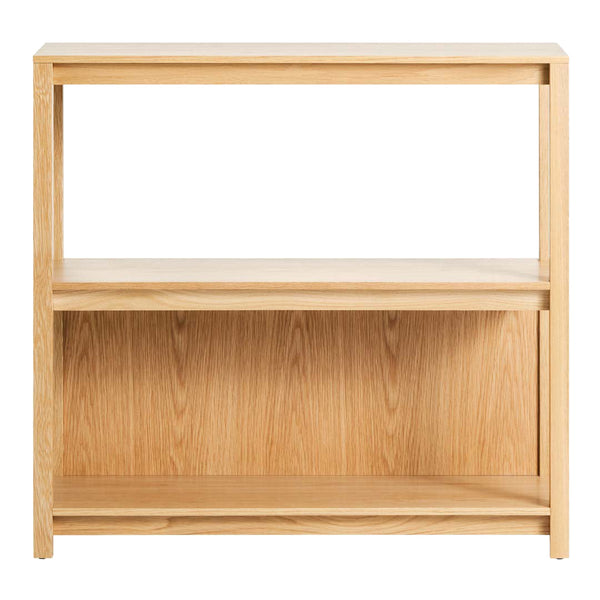 Light natural wood shelf with a smooth finish and a minimalist design, featuring clean lines and subtle grain patterns.