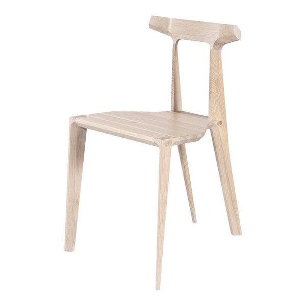 Light natural wood chair with a minimalistic design and sleek, contemporary lines. Perfect for modern interiors.