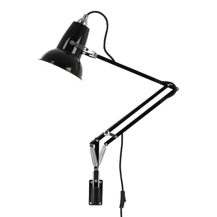 Black metal desk lamp with a sleek, modern design and polished chrome accents. Perfect for stylish, functional lighting.