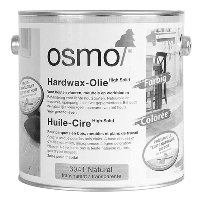 Silver paint can with a sleek, modern design; labels in black and white text with detailed color information.