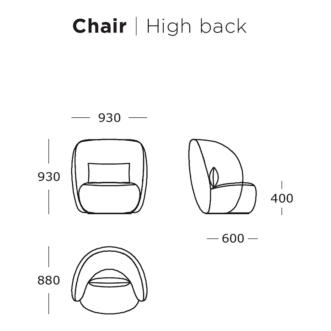 Ovata Lounge Chair - High Back