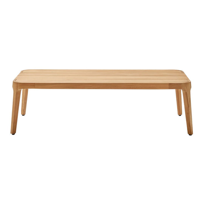 Light oak coffee table with a smooth, natural wood finish and simple, clean design. Ideal for modern decor.