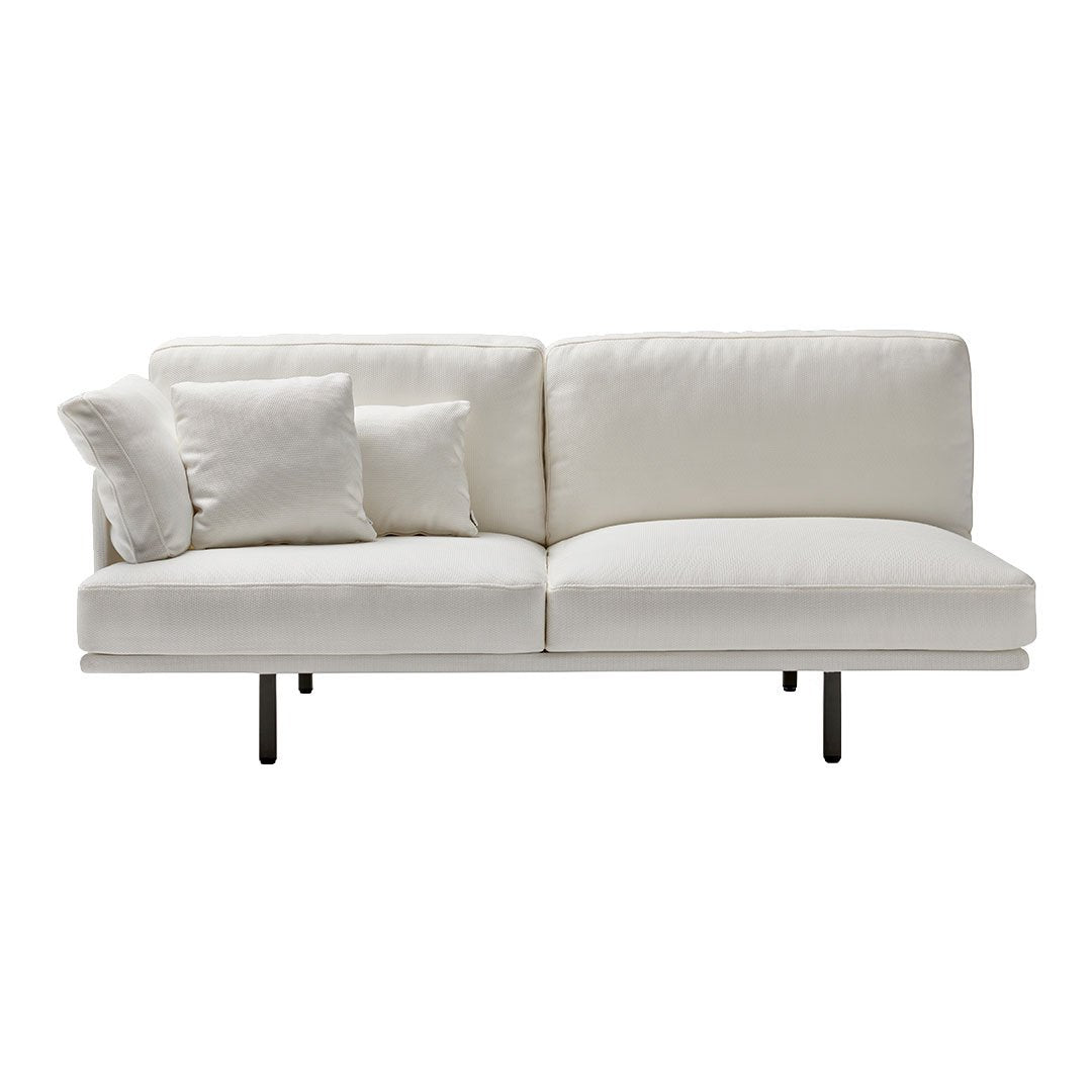 POINT. Long Outdoor 2-Seater Sofa w/ Single Armrest Christophe Pillet Design