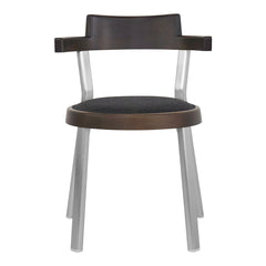 Pagoda Side Chair - Seat Upholstered - Aluminum Leg Silver