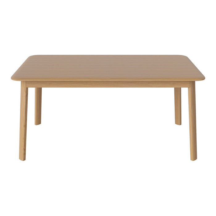 Light oak dining table with a smooth, natural wood finish and minimalistic design. Perfect for modern interiors.