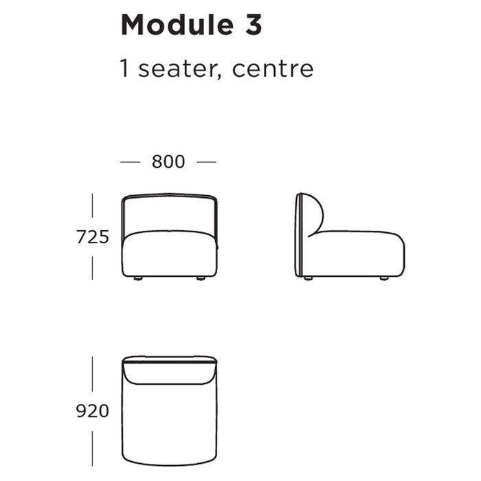 Sleek modular sofa in neutral tones with smooth contours and minimalistic design, perfect for modern interiors.