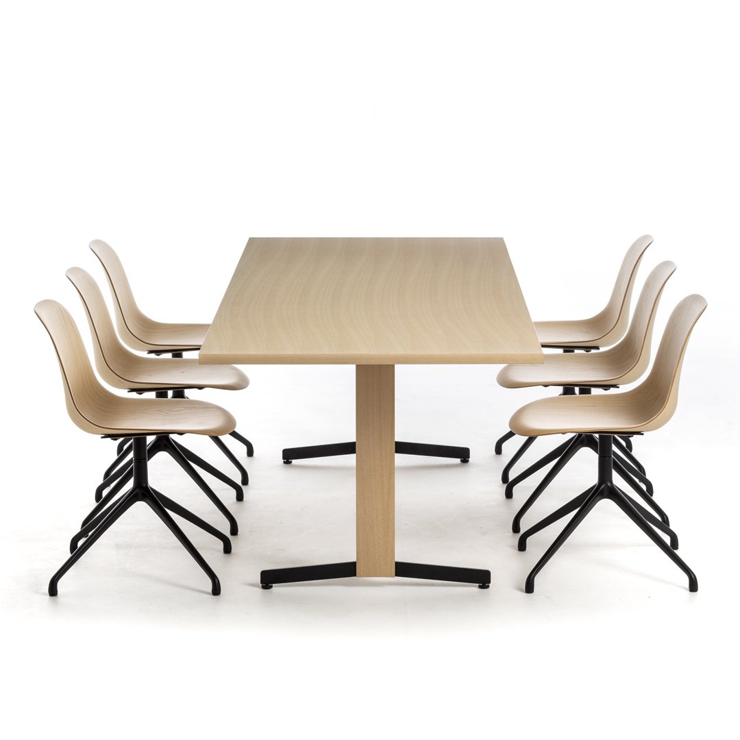 Mani Wood Chair - Swivel Spider Base