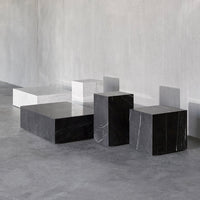 Marble Plinth Coffee Table - Low