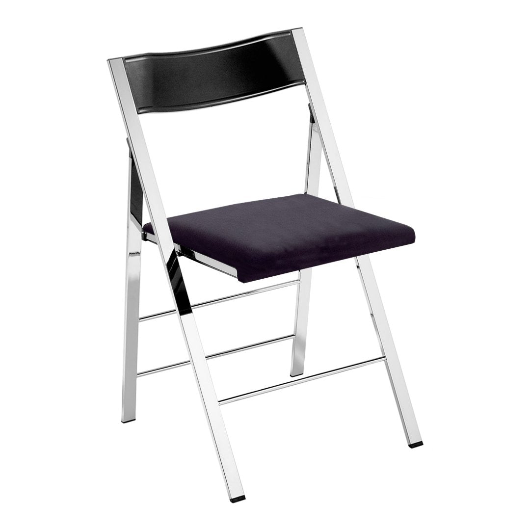Pocket Chair - Chromed Steel Frame - Seat Upholstered
