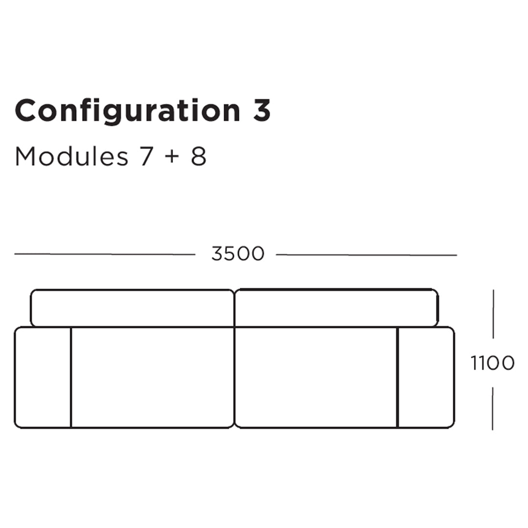Wendelbo Pontone Modular Sofa (Modules 1-8) by 365° North | Design Public