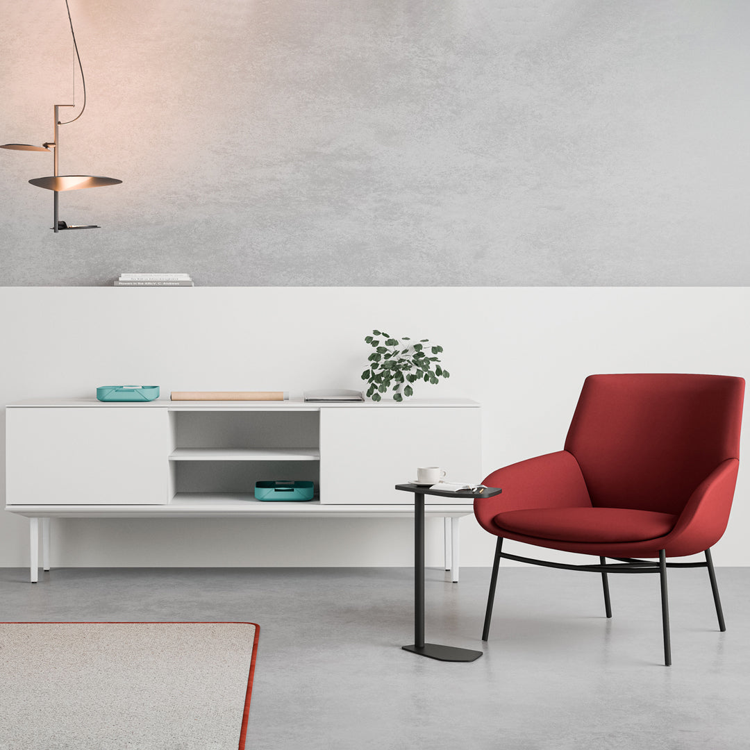 Noom Series 10 Lounge Armchair w/ French Seams - Metal Legs