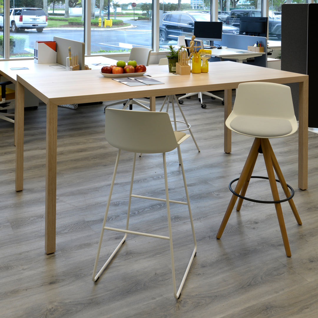 Noom Series 40 Bar Stool - Sled Base - Seat Upholstered