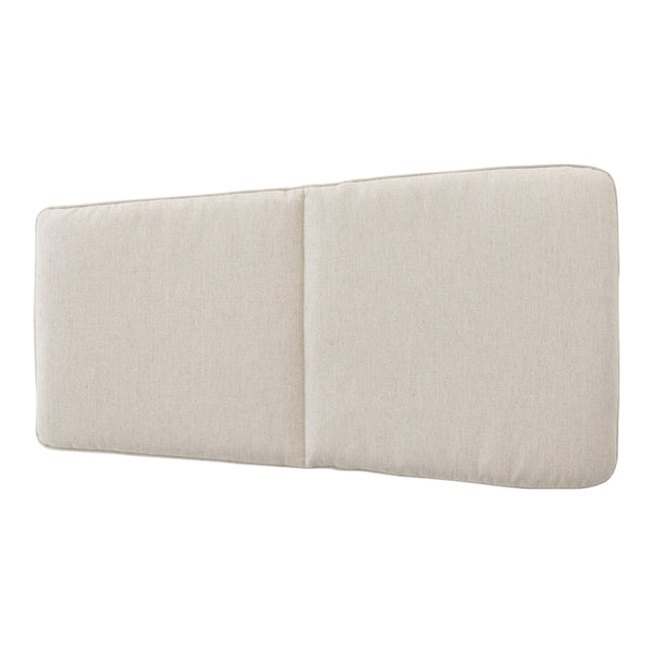 Cream-colored upholstered headboard featuring a smooth, minimalist design and subtle texture. Perfect for modern decor.