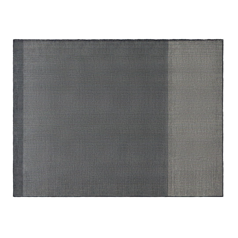 Gray woven area rug with a two-tone pattern showcasing dark and light gray shades. Ideal for modern decor.