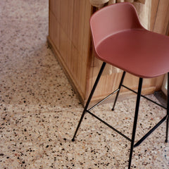 Rely HW81 Low Back Counter Stool - Tube Base