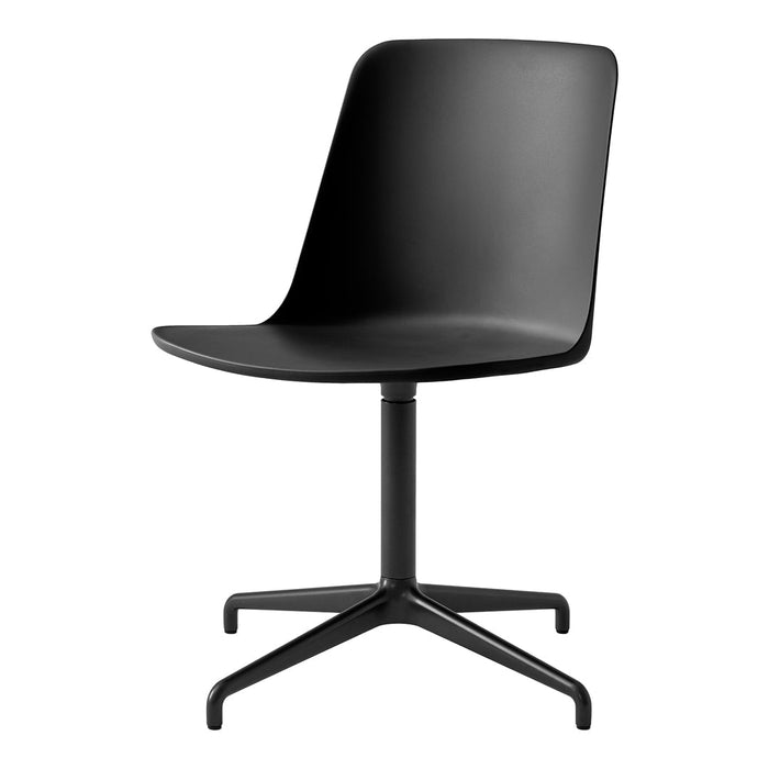 Sleek black chair with a smooth, minimal design and a modern matte finish. Perfect for contemporary decor.