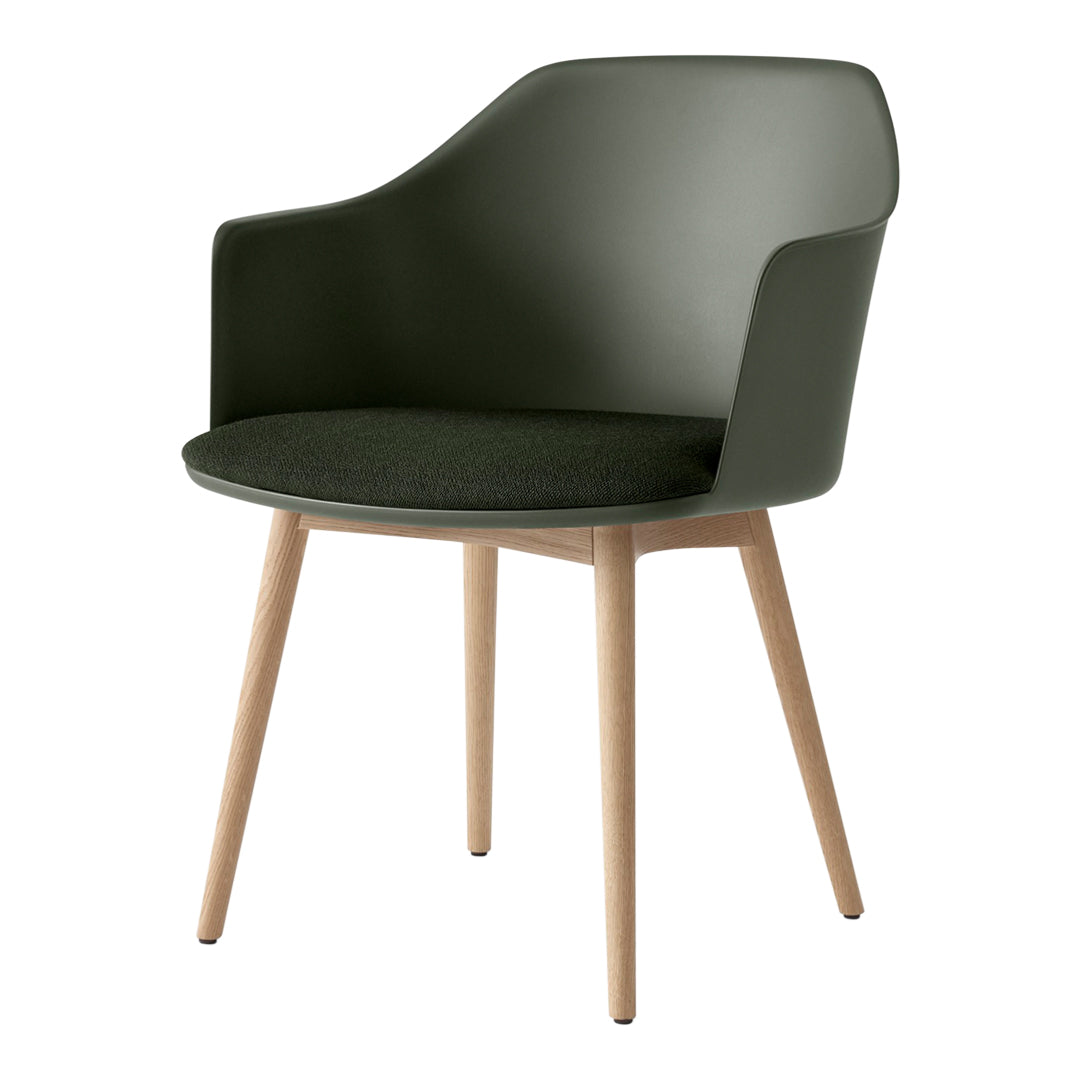 Rely HW77 Armchair - Seat Upholstered - Oak Base