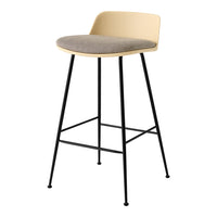 Rely HW82 Low Back Counter Stool - Seat Upholstered