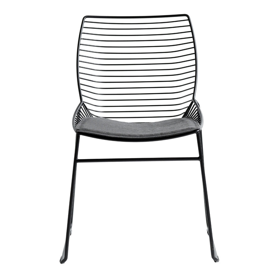 Zelo Outdoor Side Chair w/ Seat Pad - Stackable
