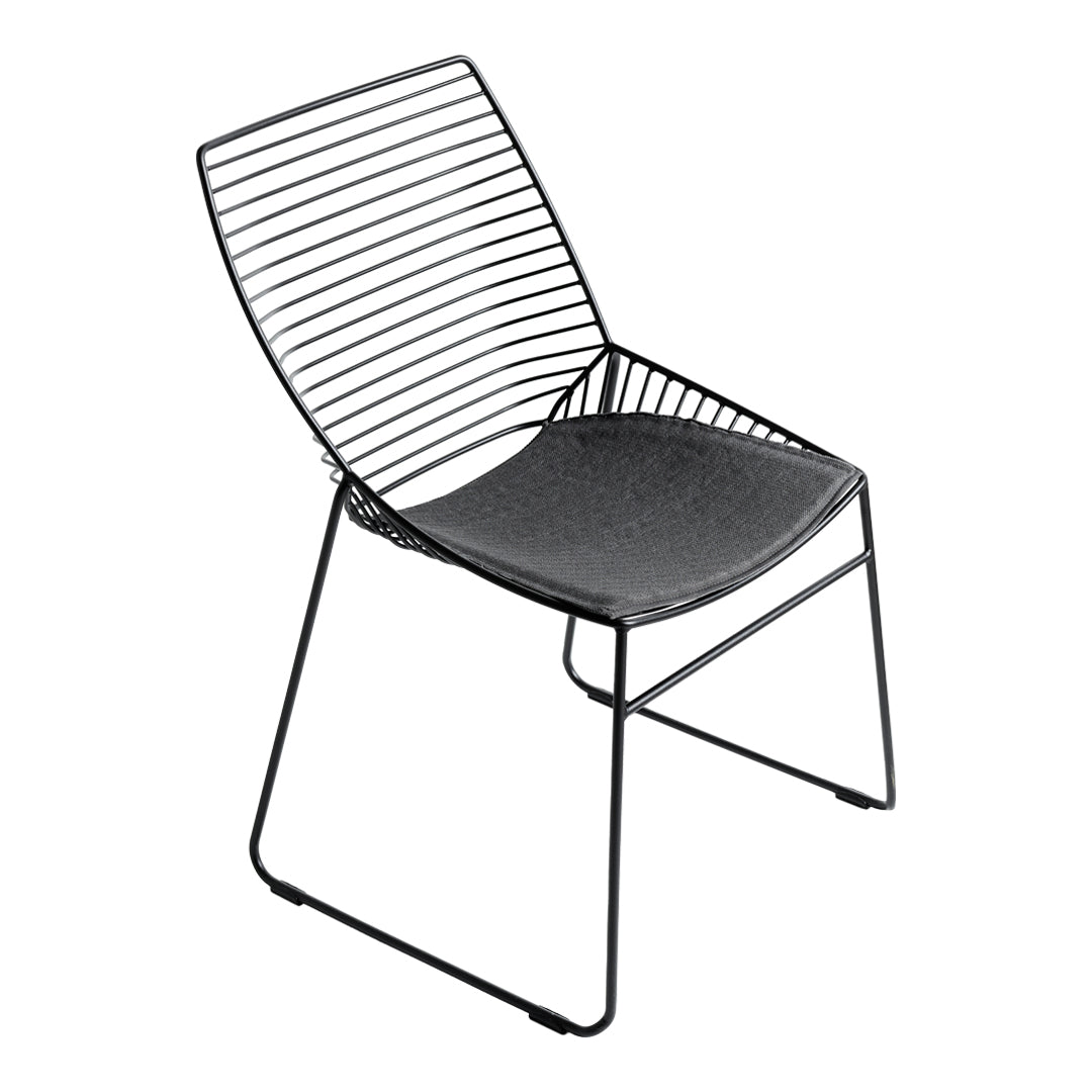 Zelo Outdoor Side Chair w/ Seat Pad - Stackable