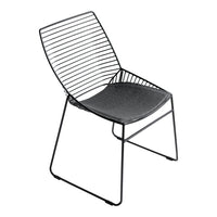 Zelo Outdoor Side Chair w/ Seat Pad - Stackable