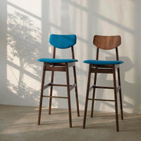 Risom C376 Bar Stool - Fully Upholstered