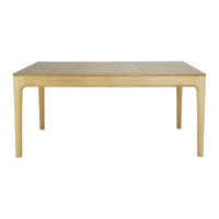 Light wooden dining table with a smooth, natural finish and sleek, minimal design. Perfect for modern interiors.