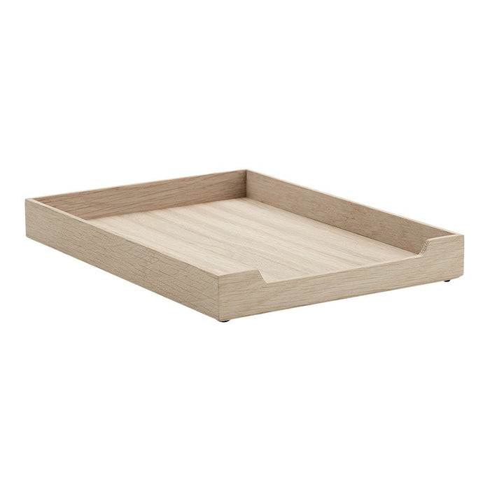 Light wood tray with a smooth finish and natural grain pattern, perfect for organizing or serving.
