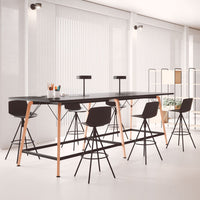 Noom Series 40 Counter Stool - Steel Pyramid Base