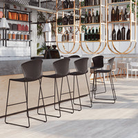 Whass Bar Stool - Sled Base - Padded Seat