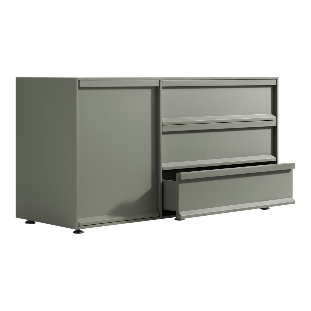 blu dot superchoice dresser Blu Dot | Superchoice 2 Door / 2 Drawer Console | Grey Green