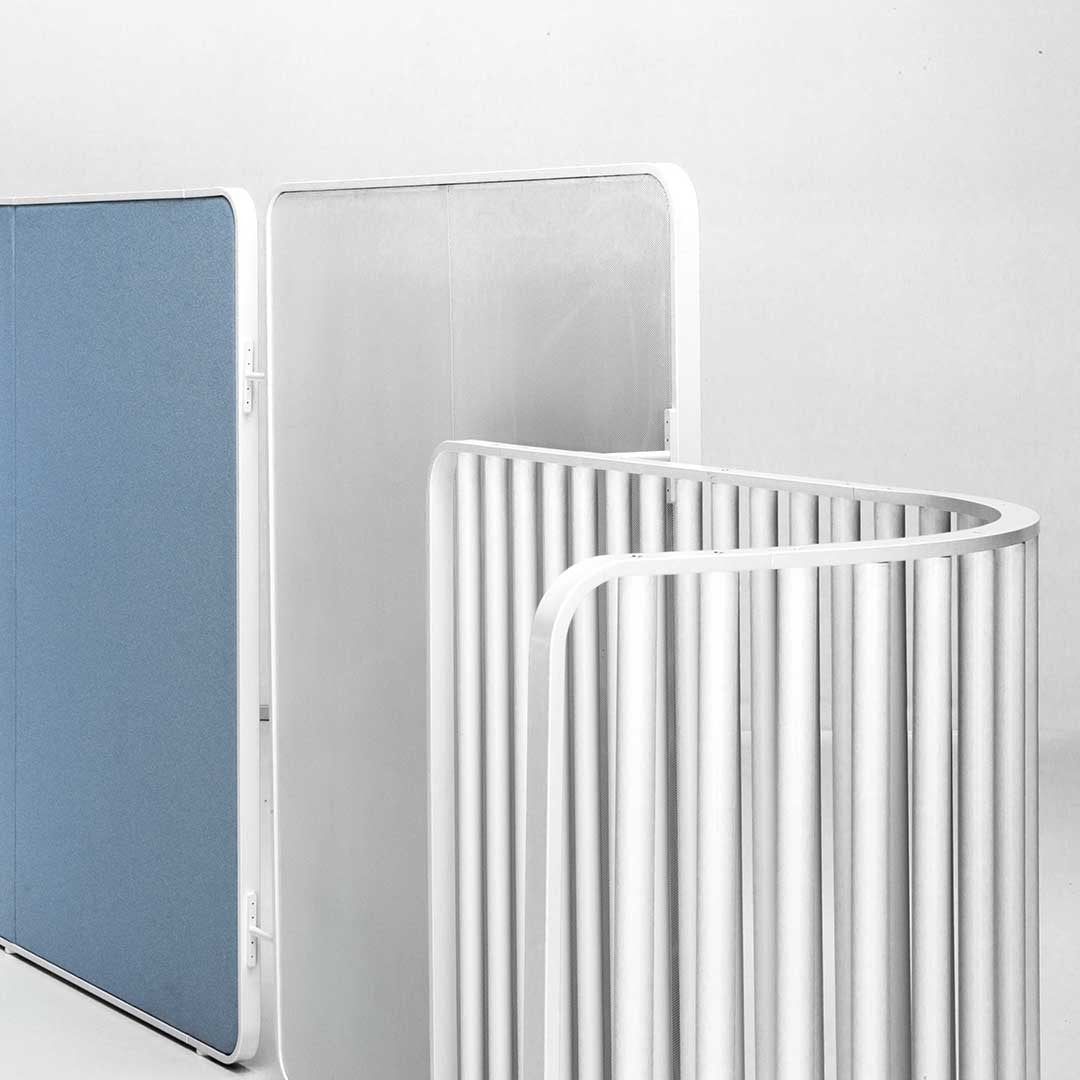 Screen Tubes Left L-Shape Room Divider