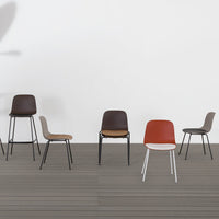 Seela Outdoor Bar Stool w/ Black Powder-Coated Frame