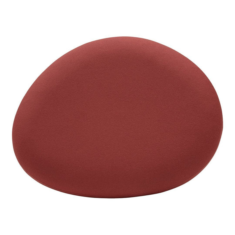 Smooth, rounded, terracotta-colored stone with a matte finish, perfect for modern decor.