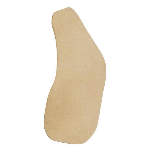Beige leather shoe insole with a smooth, minimalist design and natural look, perfect for comfort and support.